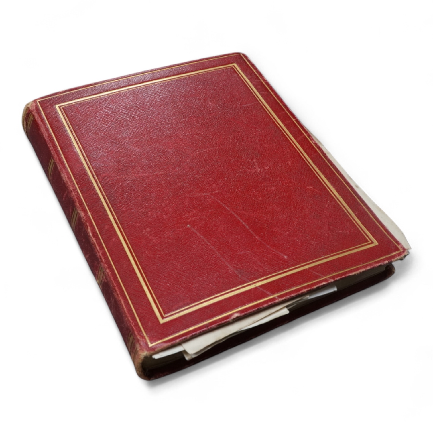 A Victorian autograph book containing a collection of complete letters, partial letters and cut out signatures from leading and influential figures primarily from the second half of the nineteenth century, many of the ex